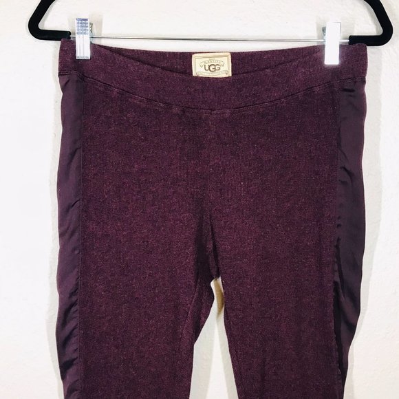 UGG Australia Purple Knit Cropped Leggings w/ Satin Side Detail - Picture 2 of 14